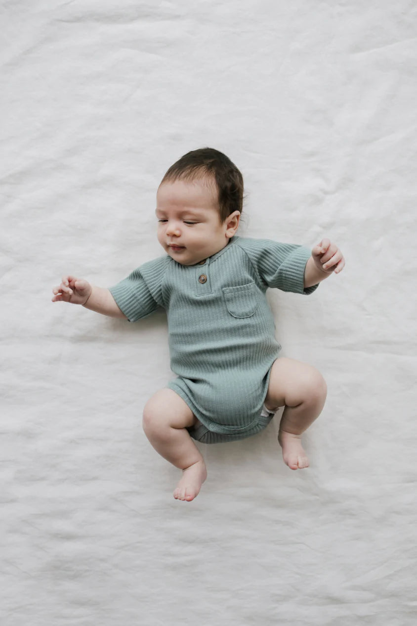 Hugo Short Sleeve Bodysuit - Sky