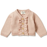 Knitted Ruffle Cardigan - Rose