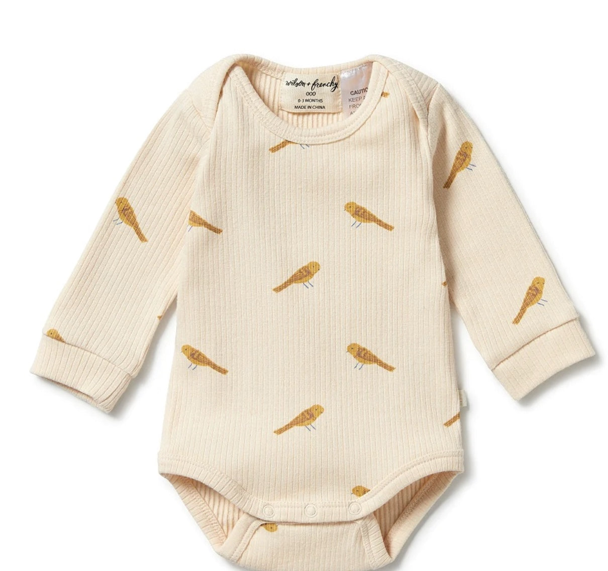 Organic Rib Envelope Bodysuit - Tweet Tweet