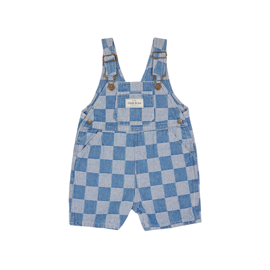 Burton Denim Overalls Check Denim
