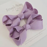 Soft Violet Piggy Tail Hair Clips - Pair