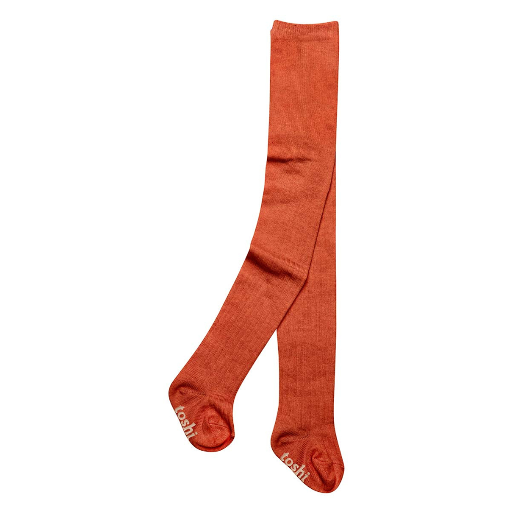 Organic Tights Footed Saffron