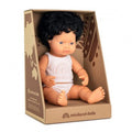 Miniland Doll - Black Curly Hair Caucasian Boy 38 cm