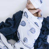 Cloud Chaser Baby Jersey Wrap & Beanie Set