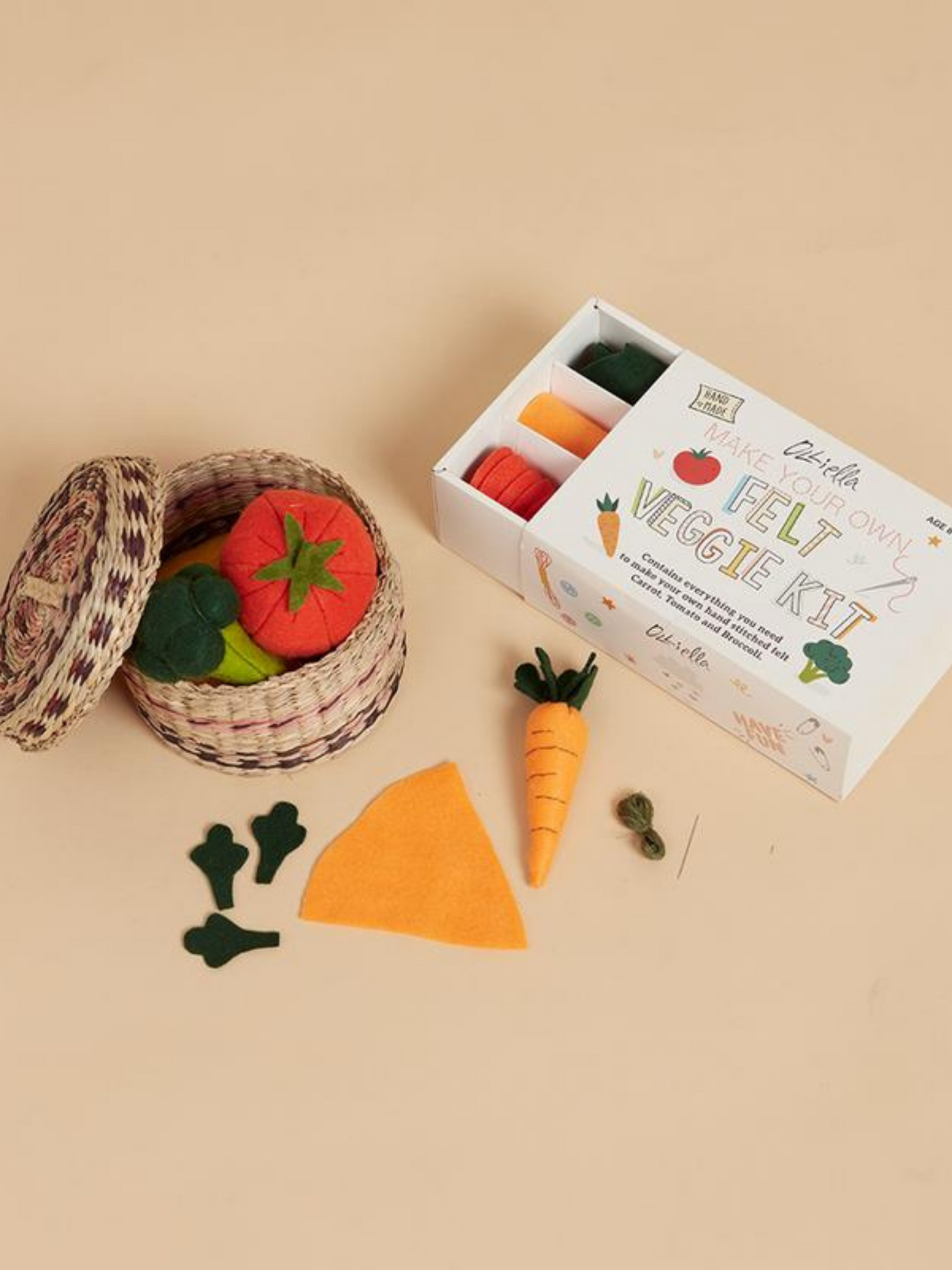 Olli Ella Make Your Own Felt Kit | Vegetable