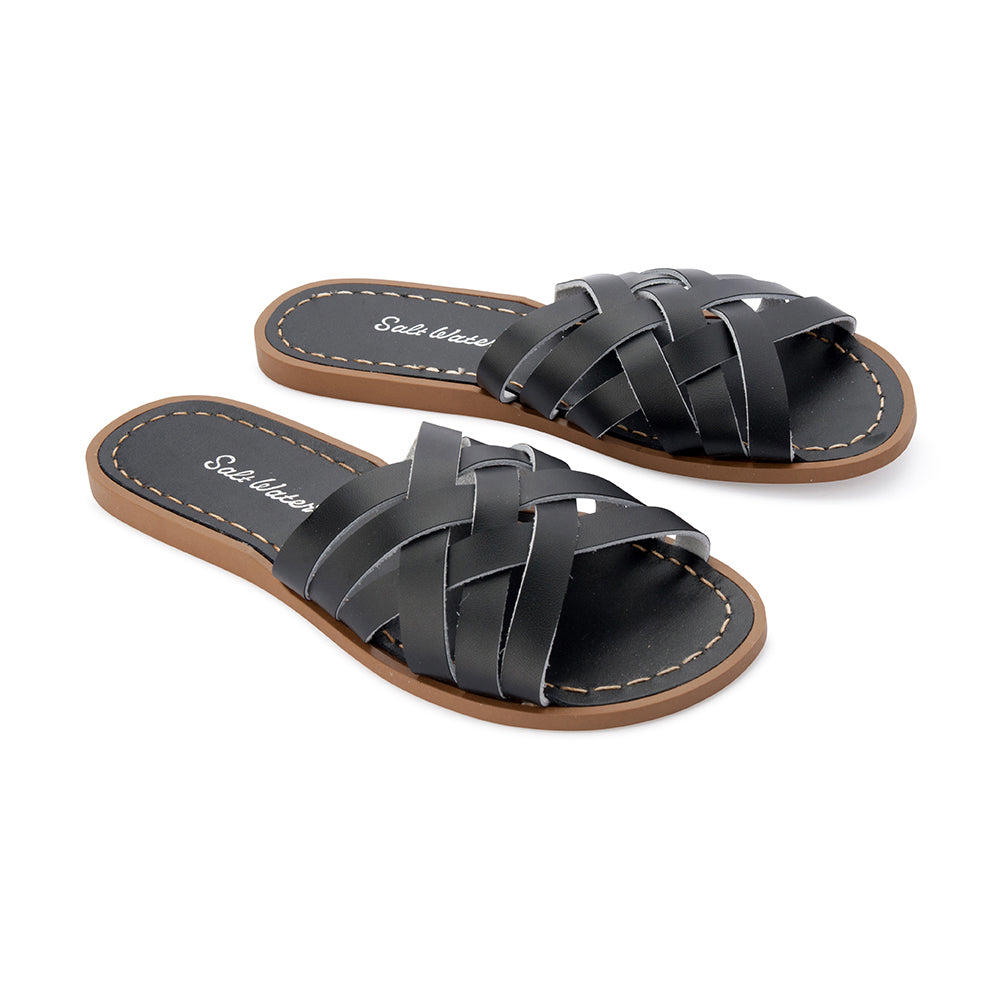 Salt Water Retro Slides | Black