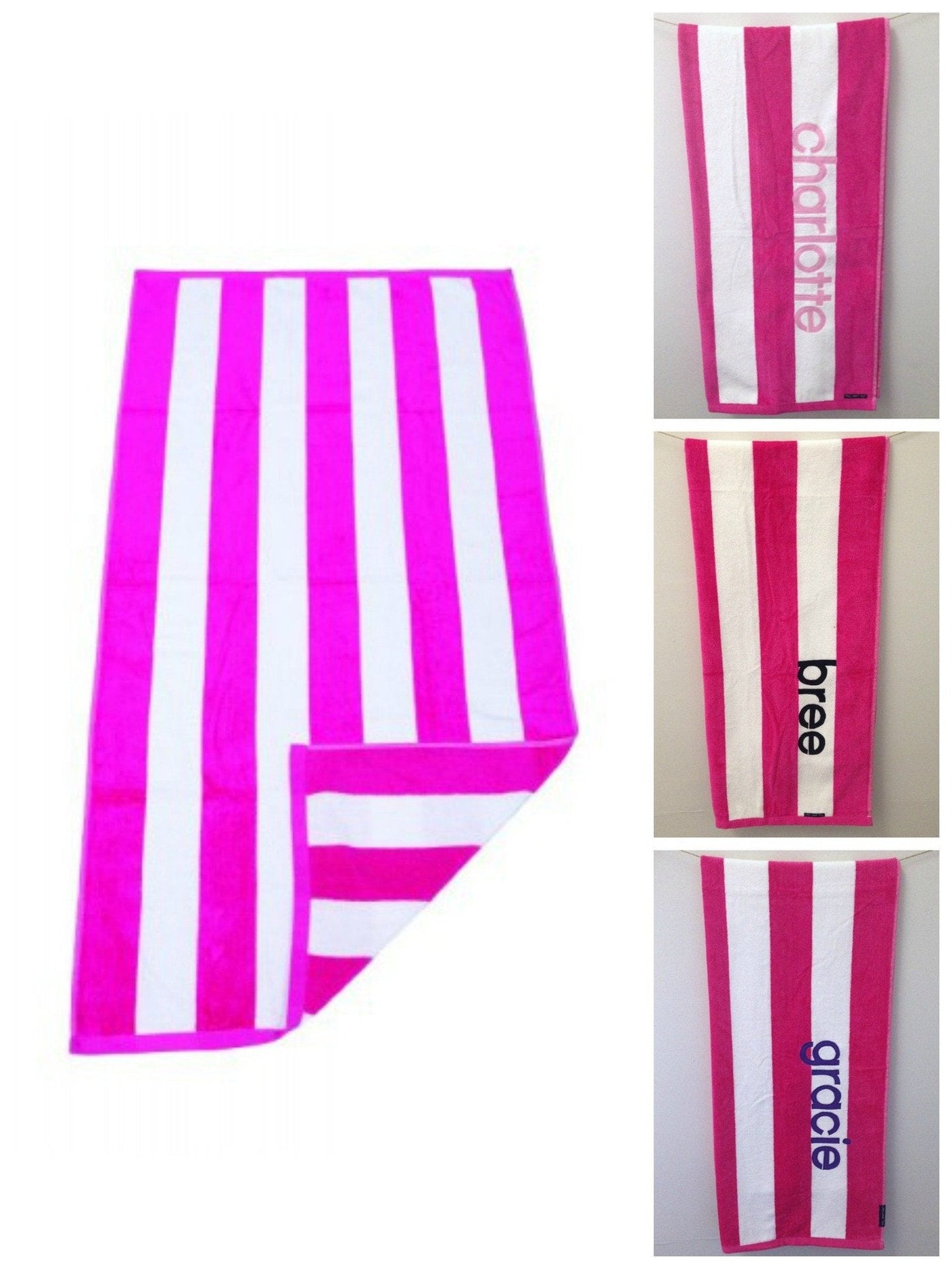 Personalised Beach Towel | Pink