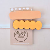 Acrylic Hair Clips - Orange Sherbert