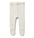 Knitted Legging with Feet - Grey Melange