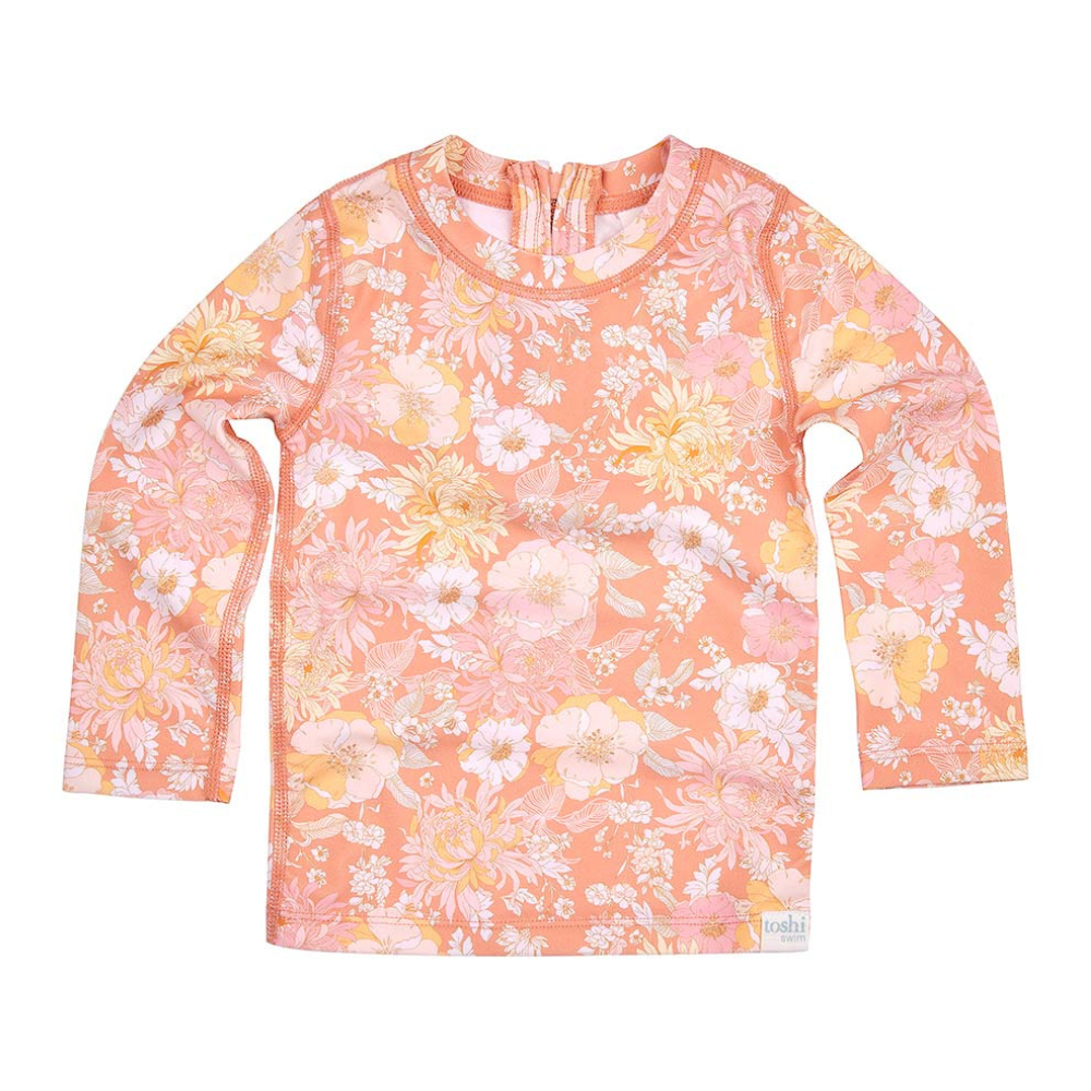 Swim Rashie L/S  Tea Rose