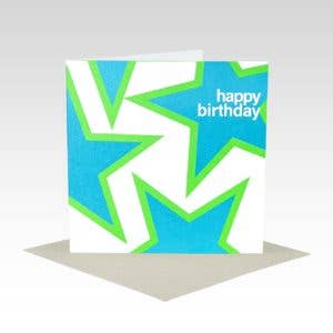 Blue & Green Stars Birthday