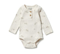 Organic Pointelle Henley Bodysuit - Little Acorn
