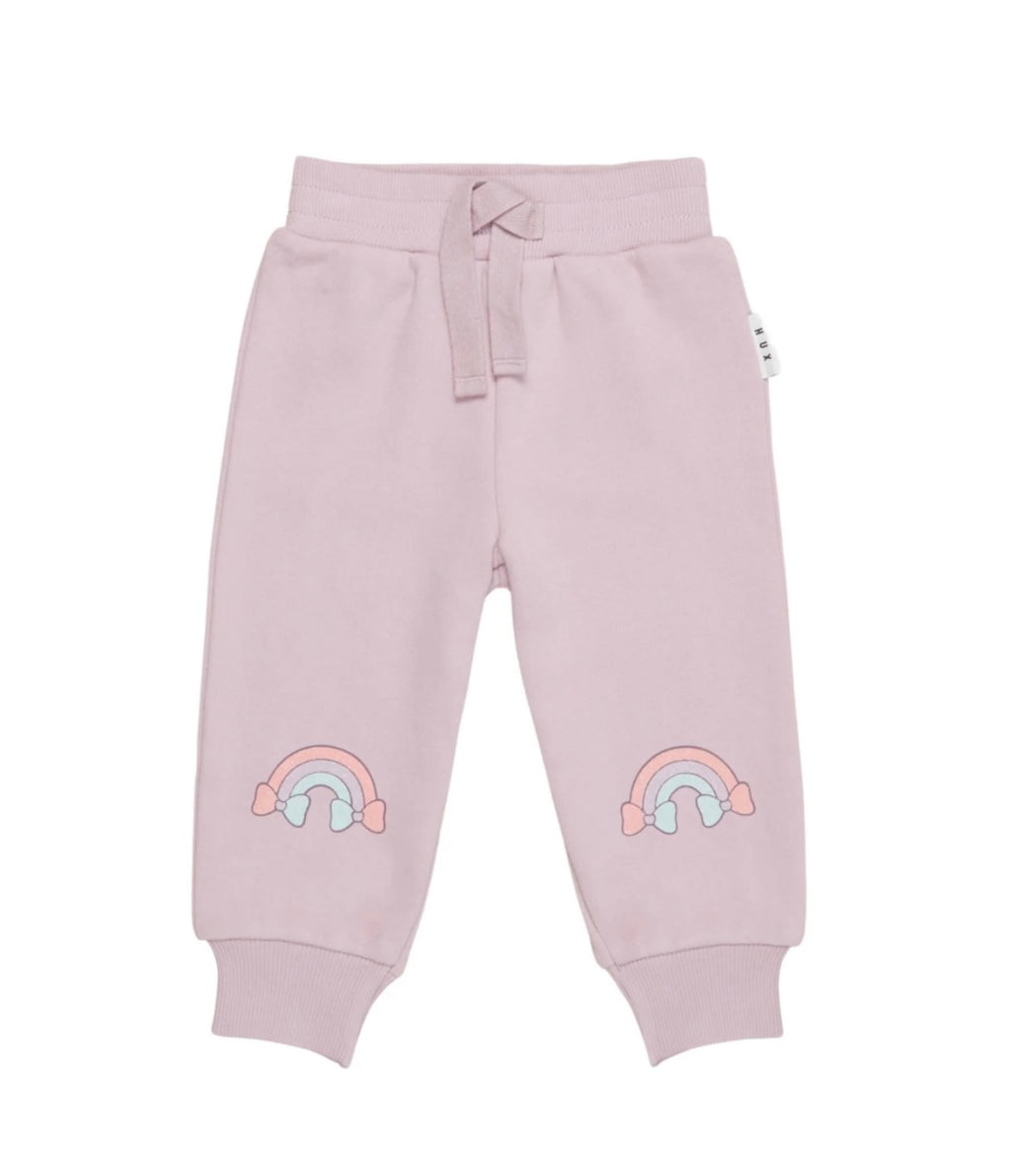 Rainbow Knee Retro Track Pant - Lavender