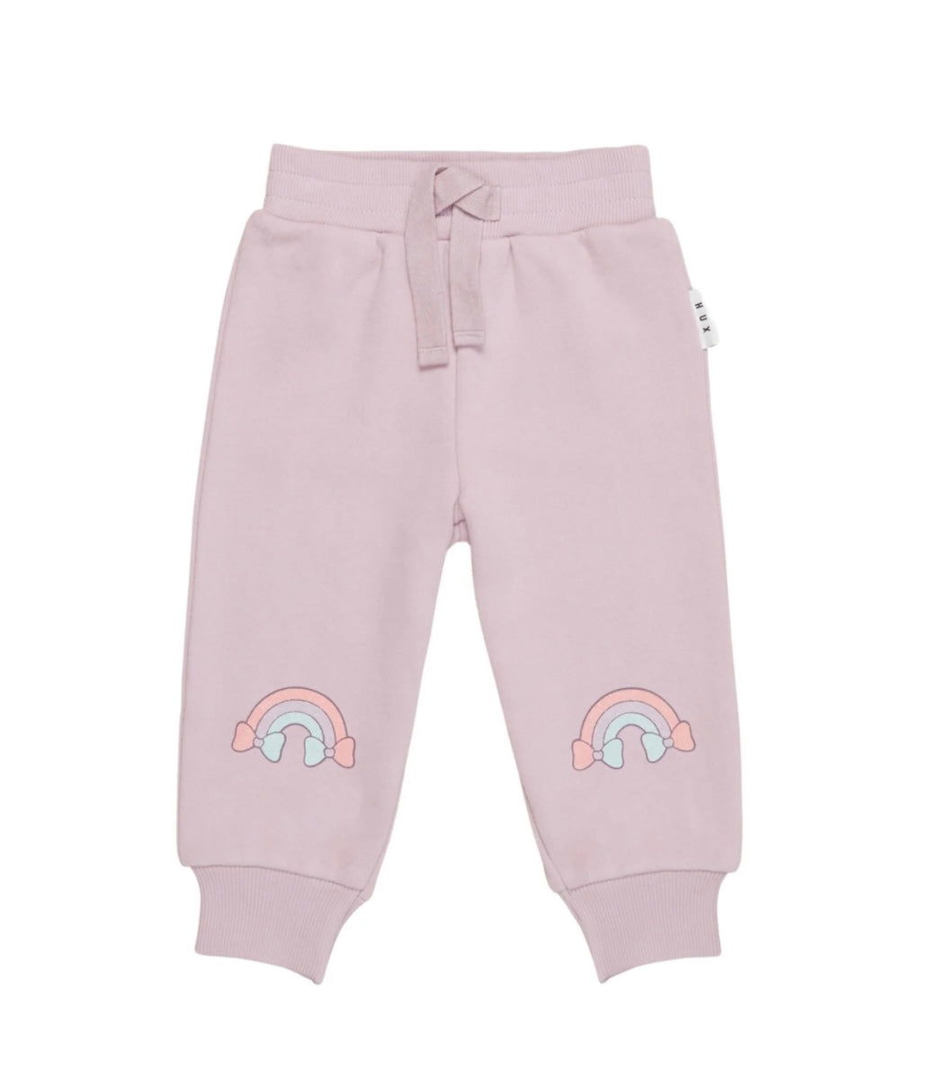 Rainbow Knee Retro Track Pant - Lavender