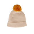 Oslo Merino Ribbed Beanie - Cream & Mustard