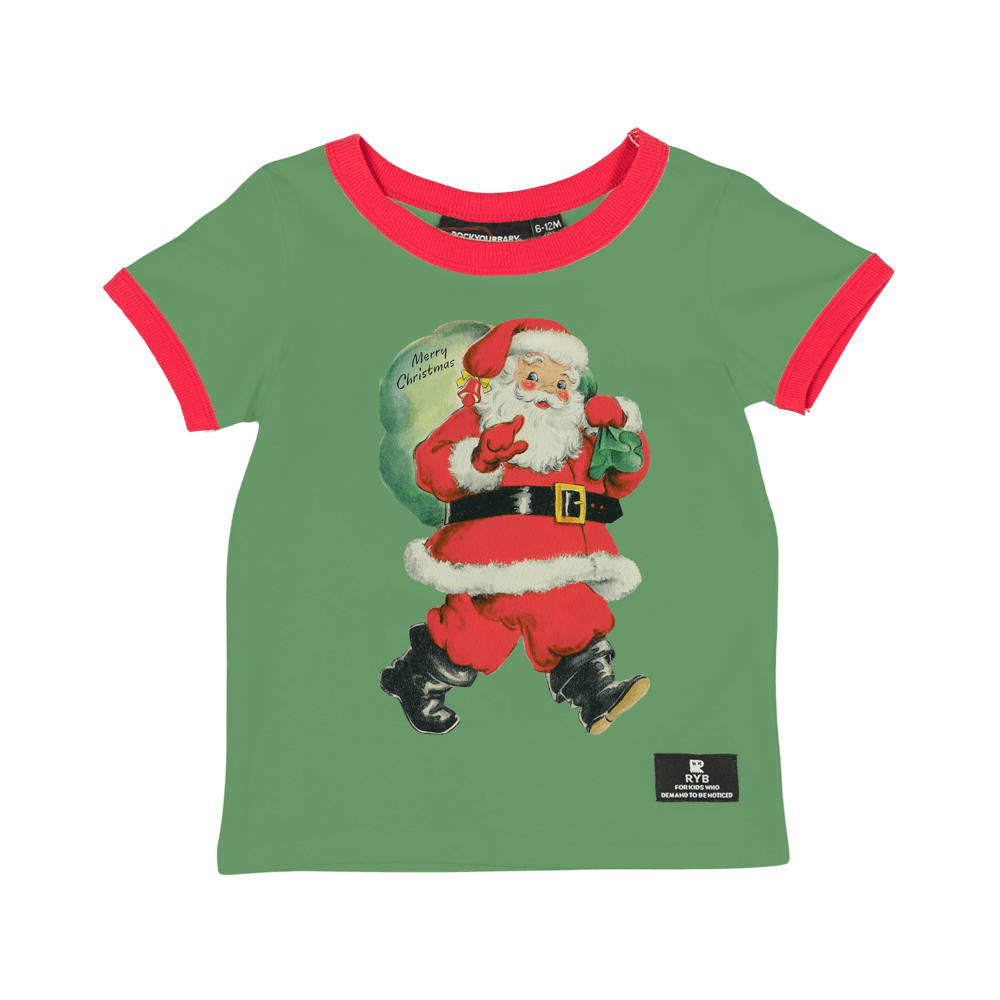 Jolly Santa Baby T-Shirt - Green
