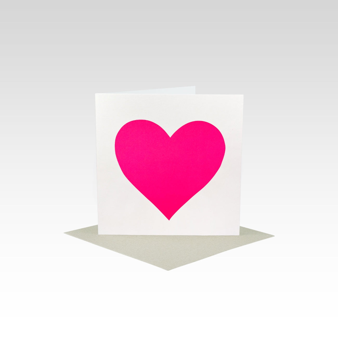 Fluoro Pink Heart Mini Card