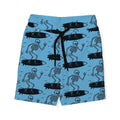 Surfing Skeletons Boardies - Aqua