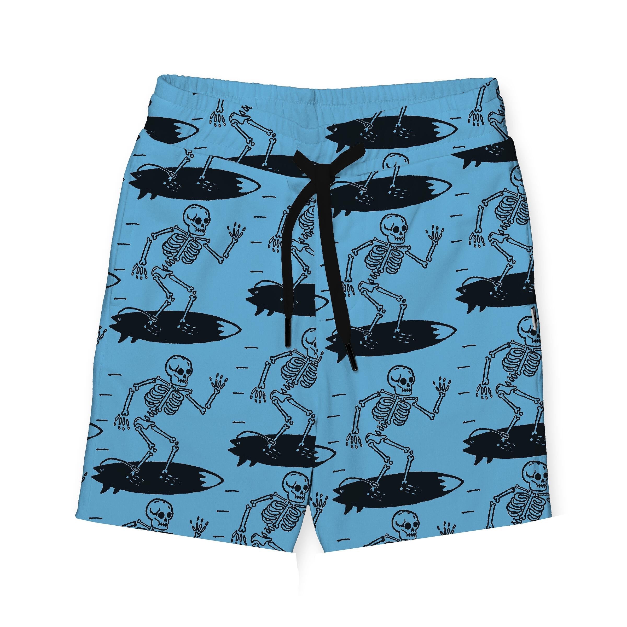 Surfing Skeletons Boardies - Aqua
