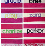 Personalised Beach Towel | Pink
