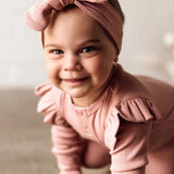 Snuggle Ribbed Topknot Headband | Rose