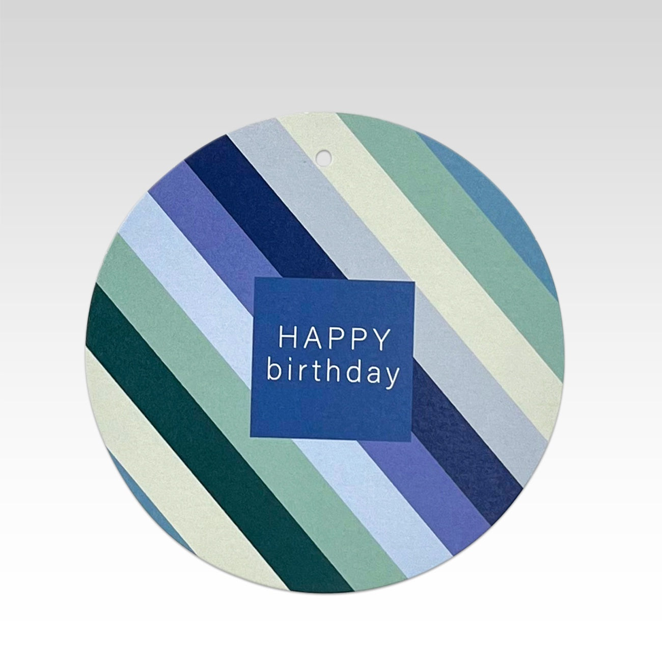 Blue Birthday Stripe Tag