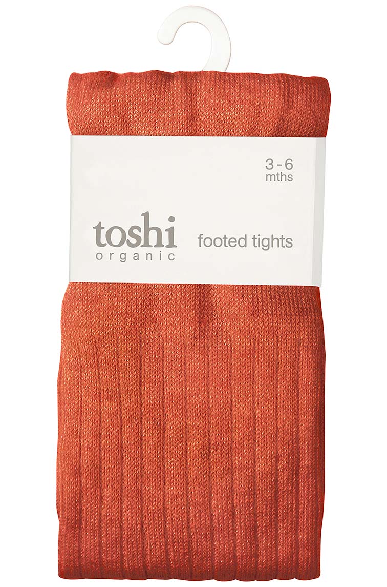Organic Tights Footed Saffron