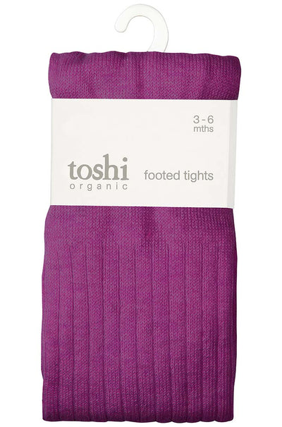 Organic Tights Footed Violet