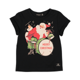 Santa Drummer T-Shirt - Black