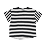 Destroy SS T-Shirt Boxy Fit - Black/Cream Stripe