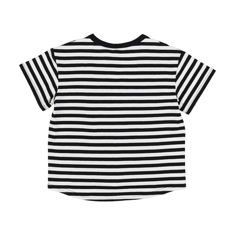 Destroy SS T-Shirt Boxy Fit - Black/Cream Stripe