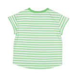 Don'T Tread On Me SS T-Shirt Boxy Fit - Green/Cream Stripe