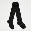 Merino Wool Plain Tights - Black