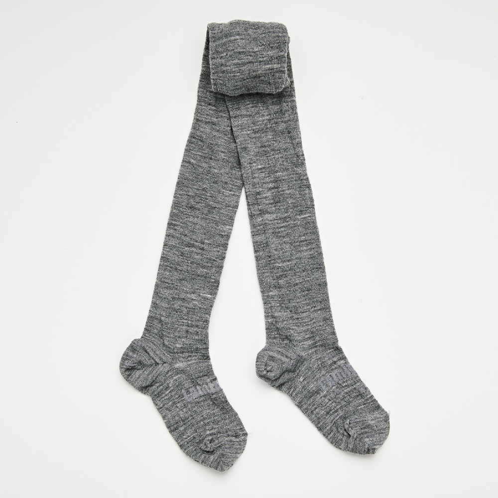 Merino Wool Plain Tights - Grey