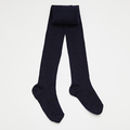 Merino Wool Plain Tights - Navy