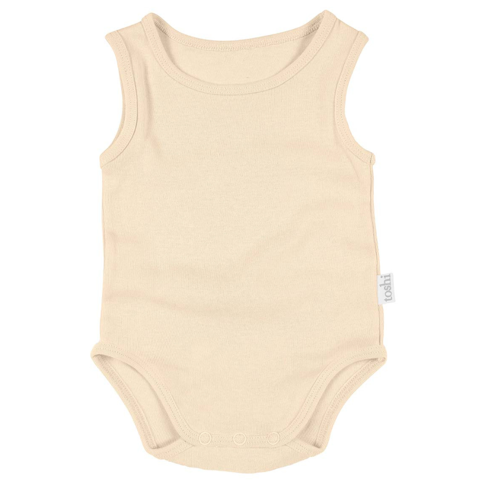 Toshi Dreamtime Organic Onesie Sin Almond