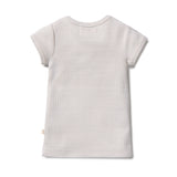 Organic Stripe Rib Henley Tee - Dawn