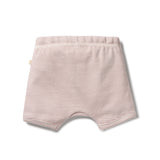 Organic Stripe Rib Tie Front Short - Plum