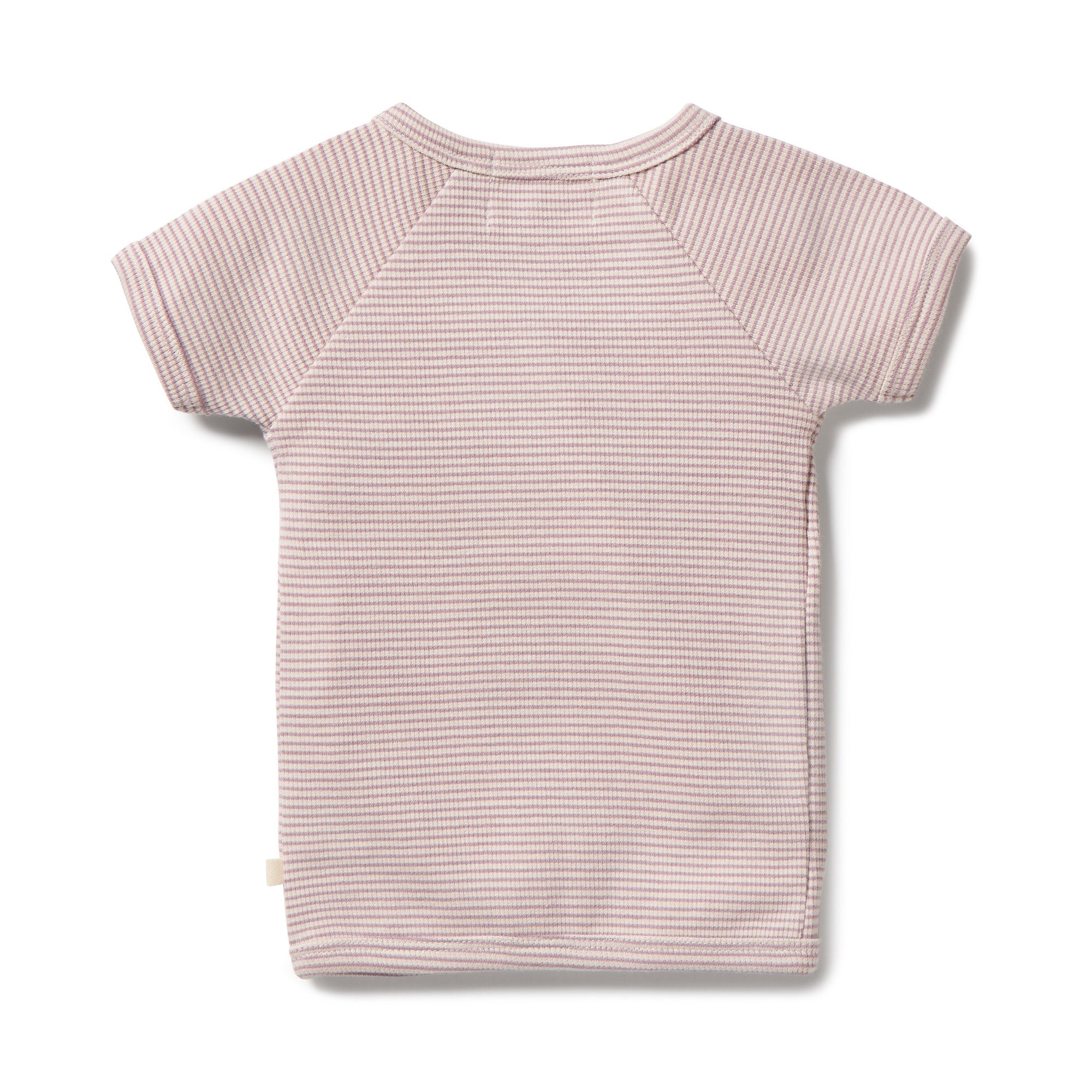 Organic Stripe Rib Kimono Top - Plum