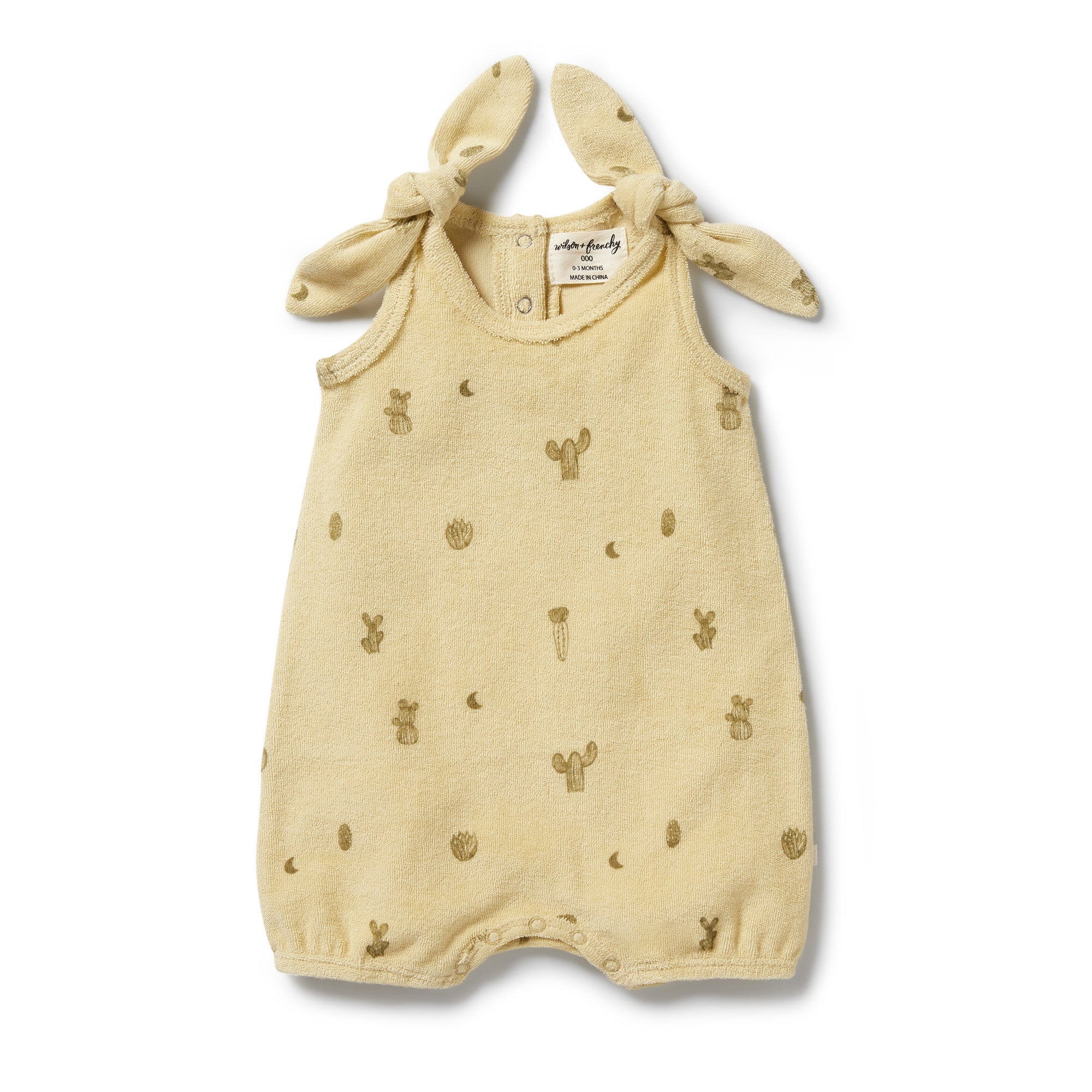Organic Terry Tie Playsuit - Prickle