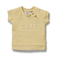 Organic Terry Short Sleeve Sweat - Hay