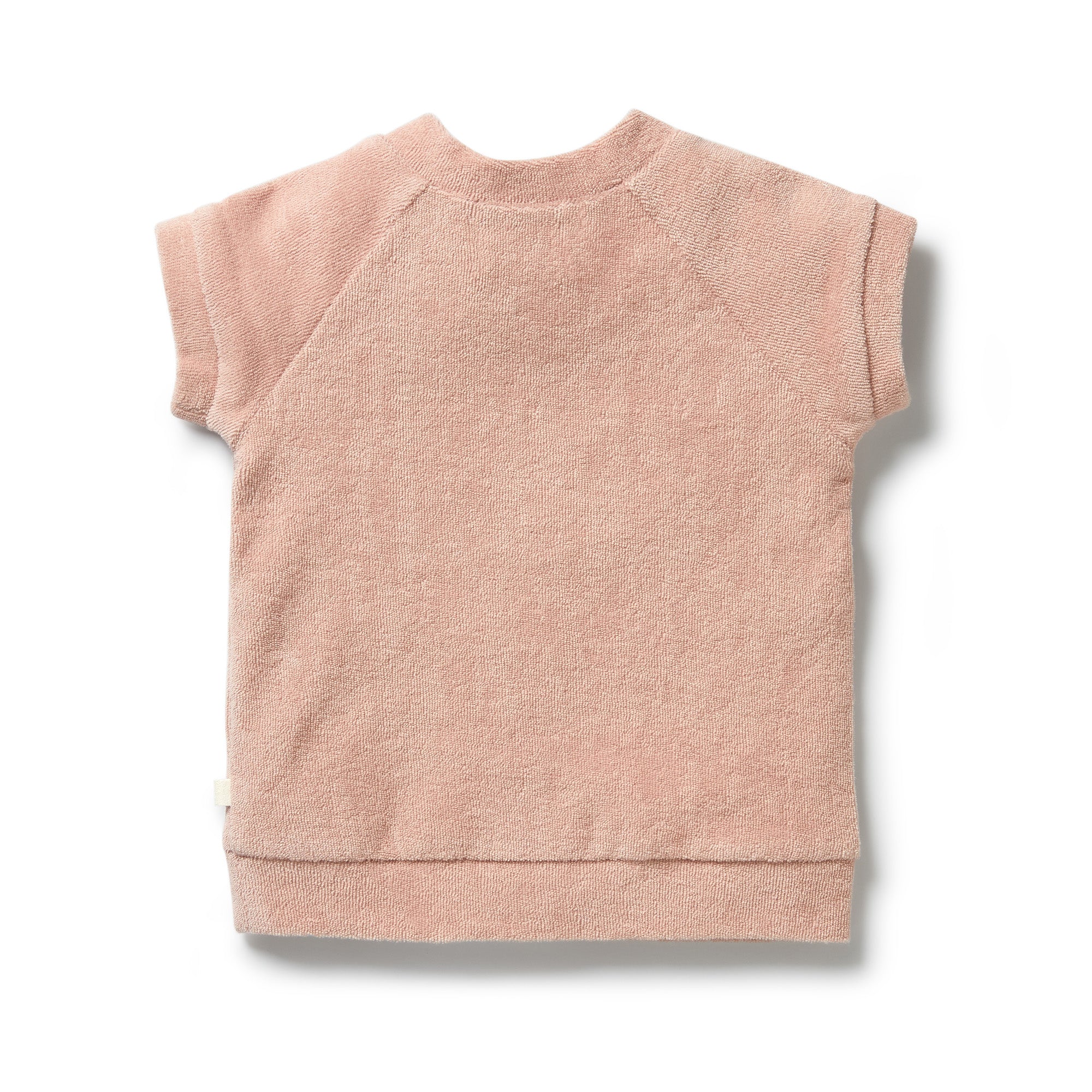Organic Terry Short Sleeve Sweat - Rose
