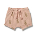 Organic Terry Tie Front Short - Pineapple