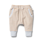 Organic Terry Slouch Pant - Nutmeg Stripe