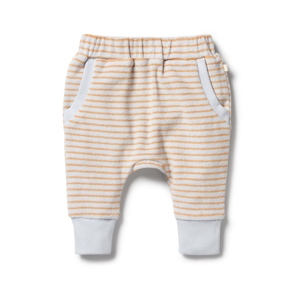 Organic Terry Slouch Pant - Nutmeg Stripe