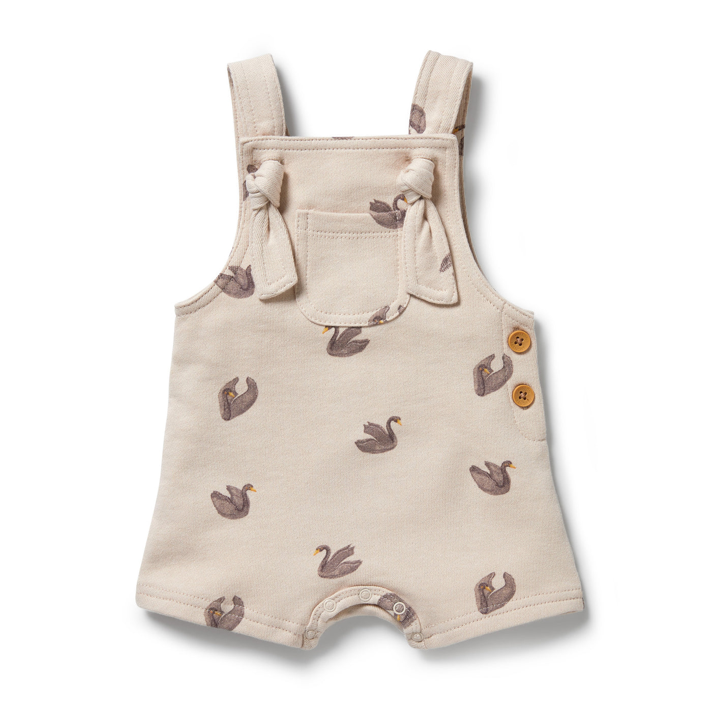 Organic French Terry Overall - Little Swan
