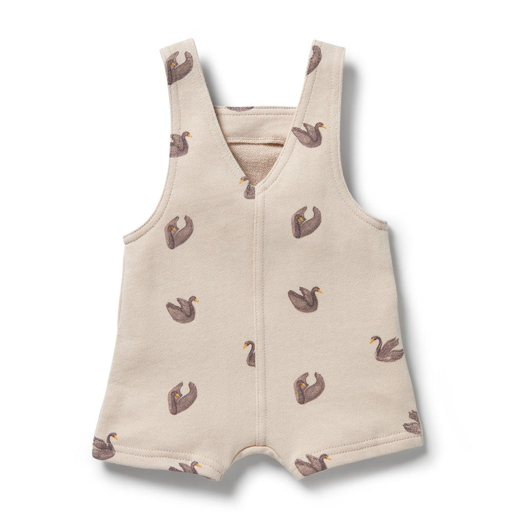 Organic French Terry Overall - Little Swan