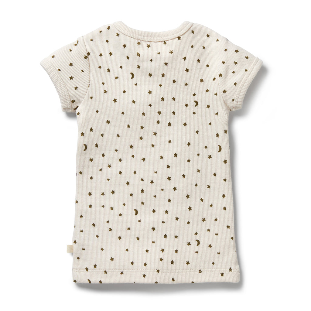 Organic Rib Henley Tee - Chasing the Moon