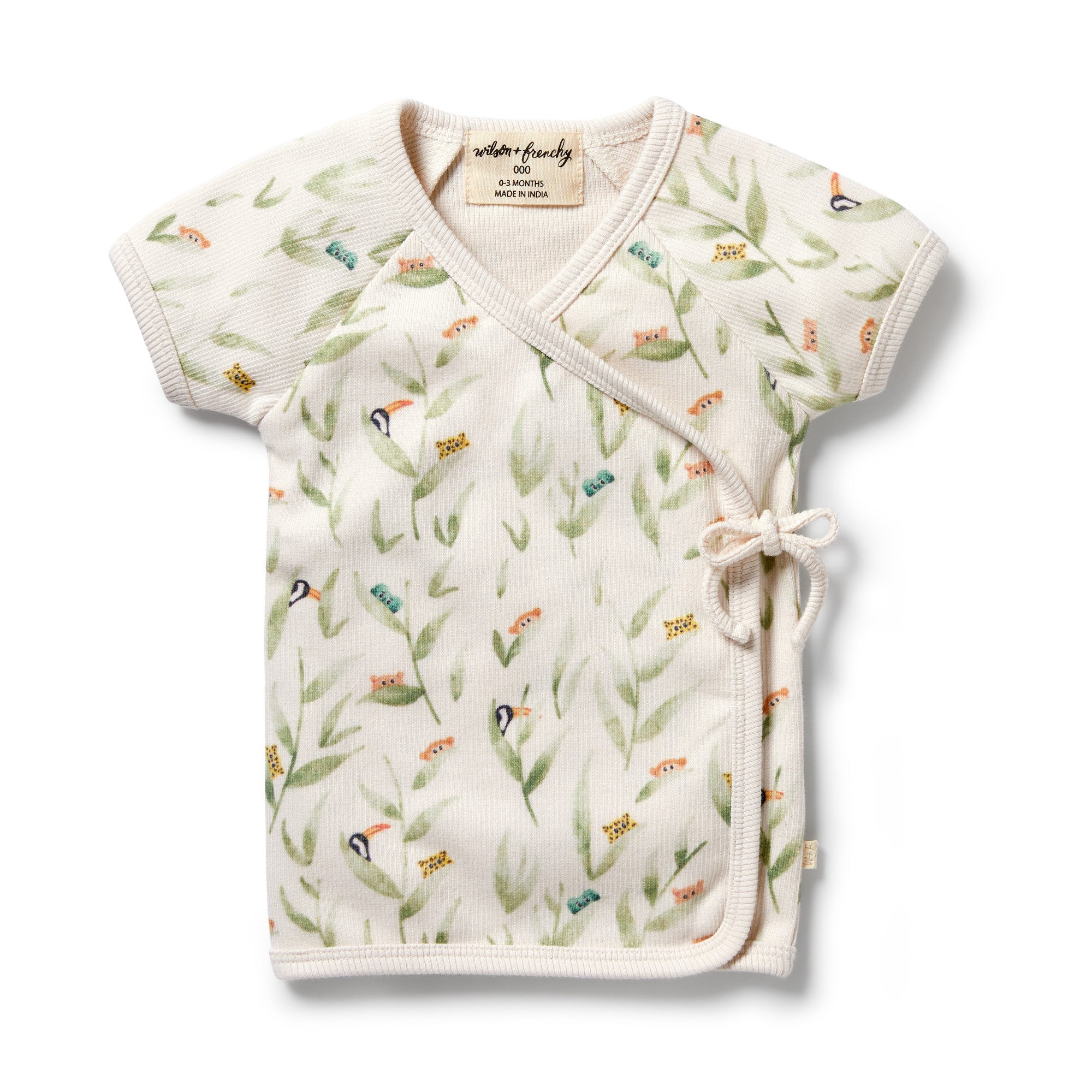 Organic Rib Kimono Top - Peek-a-Boo