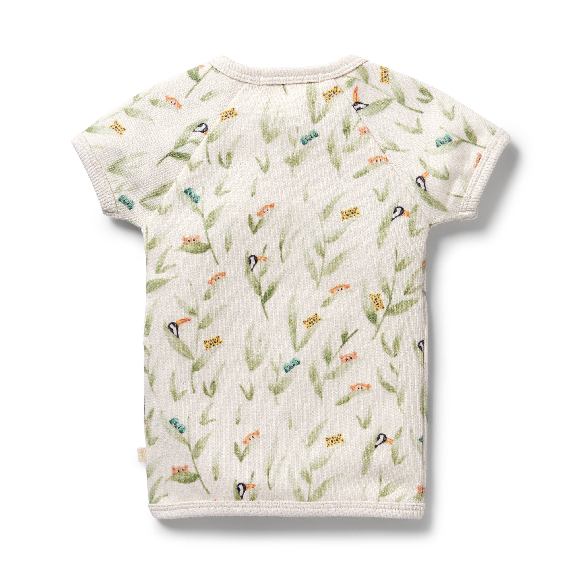 Organic Rib Kimono Top - Peek-a-Boo